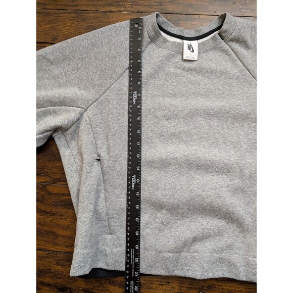 Nike Tech Fleece Pullover Crewneck Sweatshirt L Gray Cropped Streetwear Athletic - Picture 5 of 13